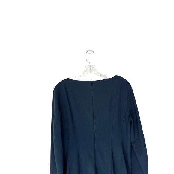 MM Lafleur The Novara Sheath Dress Navy Career Office Work Business Size 8 - Picture 9 of 13